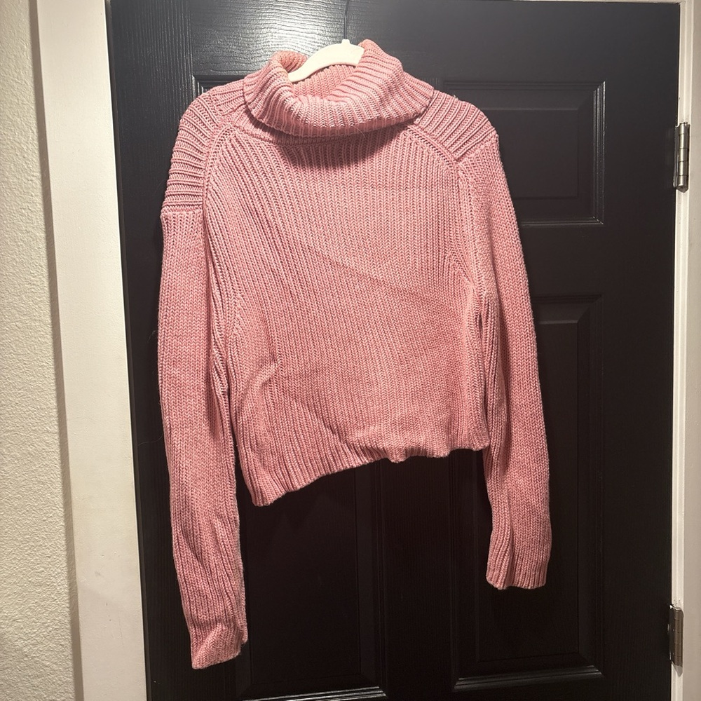 Pink Mock neck sweater small stain